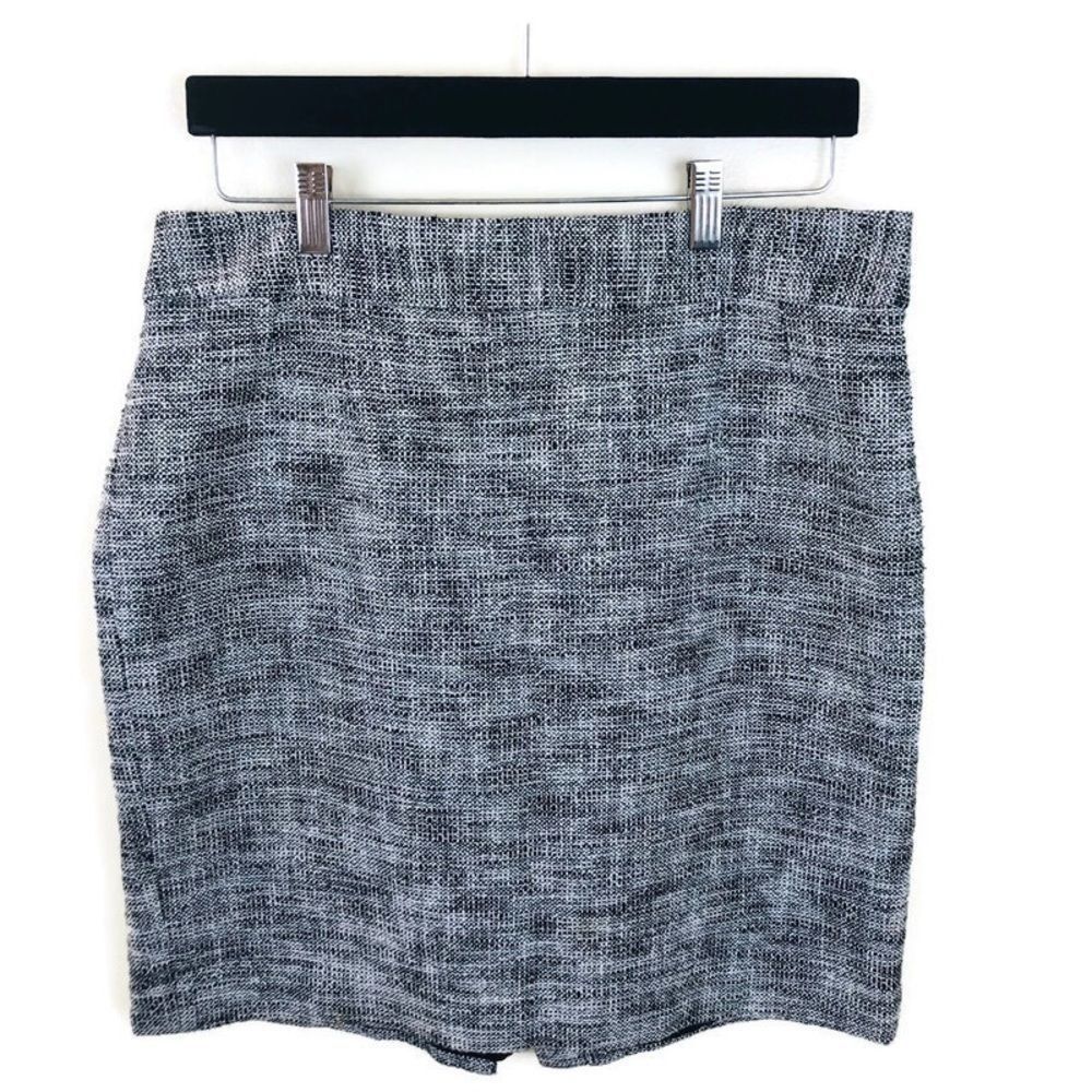 Banana Republic Black/Gray Tweed Pencil S